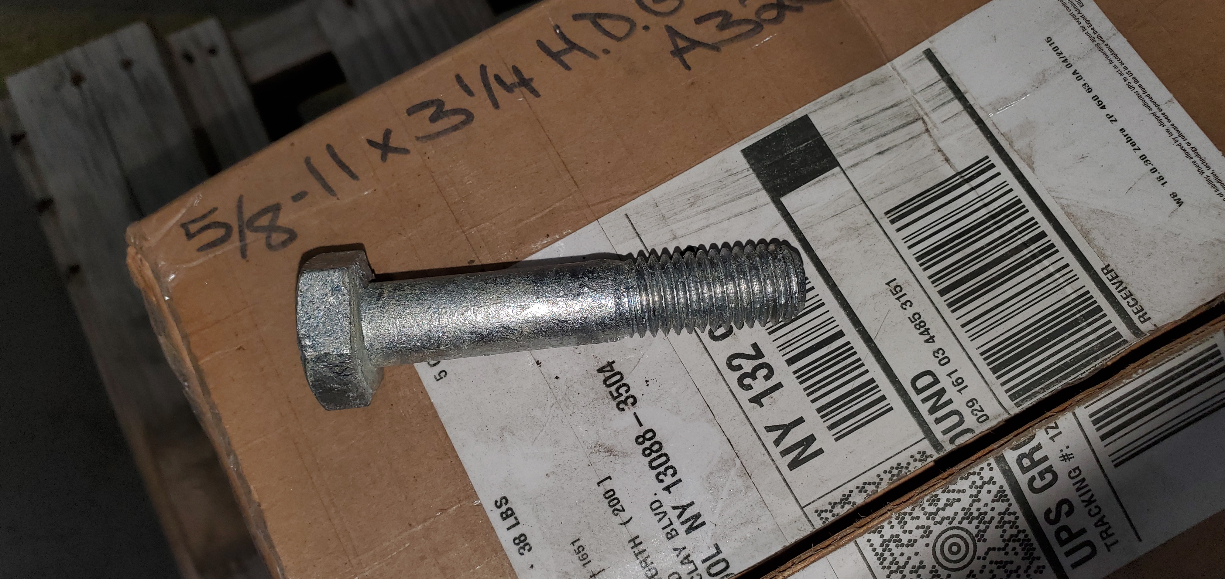 BOLT, HEXHD 5/8IN DIAx3-1/4IN L 11UNC